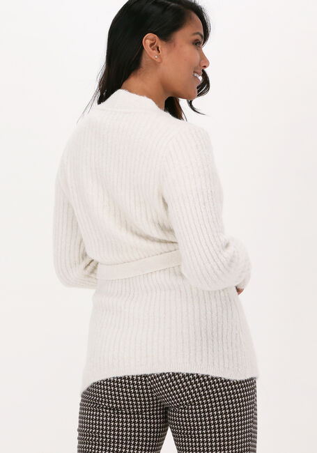 Ecru VANILIA Vest HEAVY RIB CARDIGAN - large