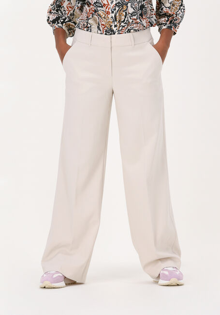 Beige SUMMUM Wijde broek TROUSERS WIDE LEG FOAM