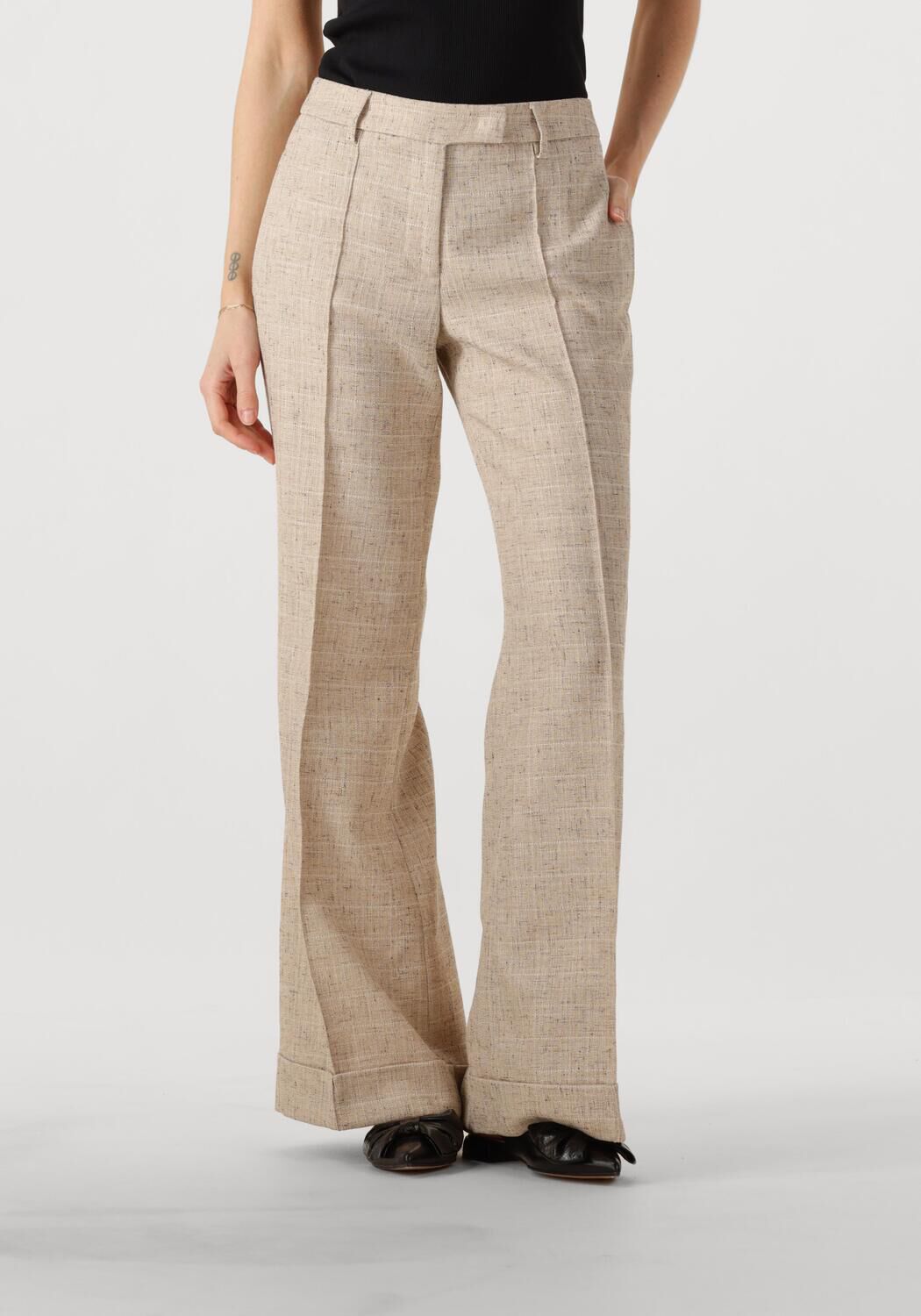 LIU JO Dames Broeken Pant.flare H.w.risvo Ecru