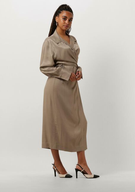 Beige SECOND FEMALE Midi jurk ERINA DRESS - large