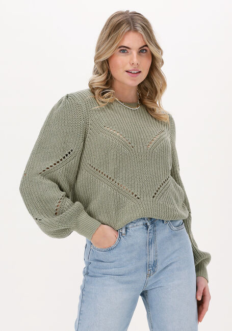 Groene OBJECT Trui OBJLANA L/S KNIT PULLOVER NOOS - large