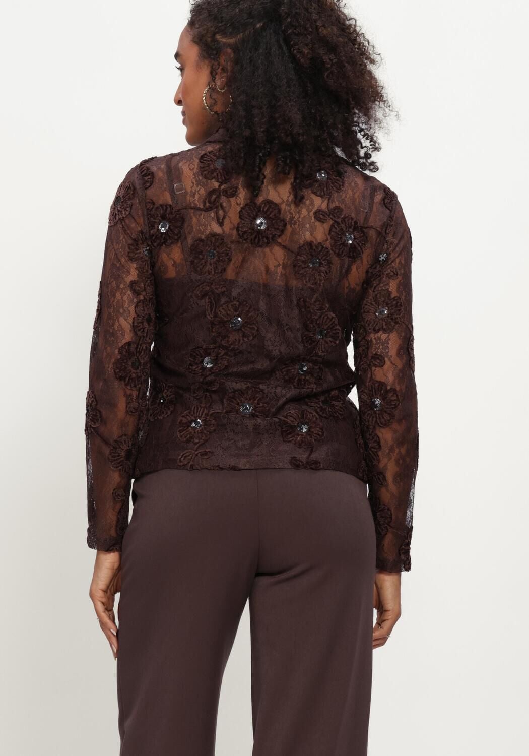 Bruine Y.A.S. Top YASALMINA LS SHIRT - large