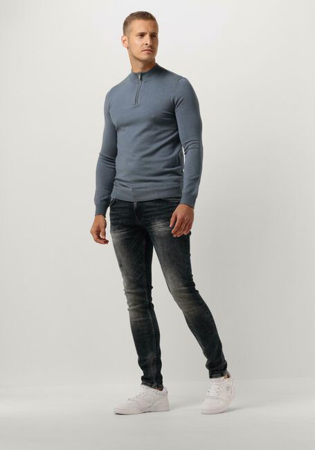 Blauwe PUREWHITE Trui ESSENTAIL HALFZIP - large