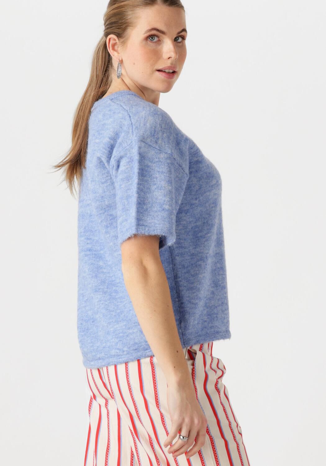 SELECTED FEMME Dames Tops & T-shirts Slfmaline-liliana 2 4 Knit O-neck Lichtblauw