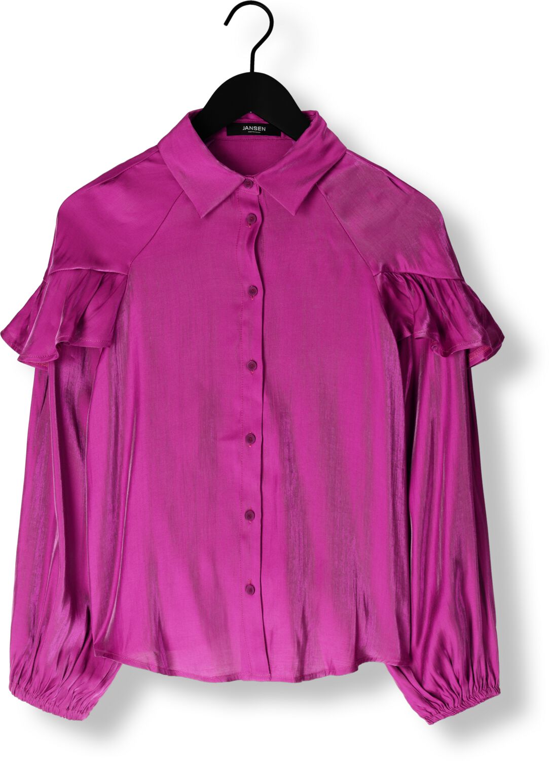 JANSEN AMSTERDAM Dames Blouses Sq783 Blouse Bliss Paars