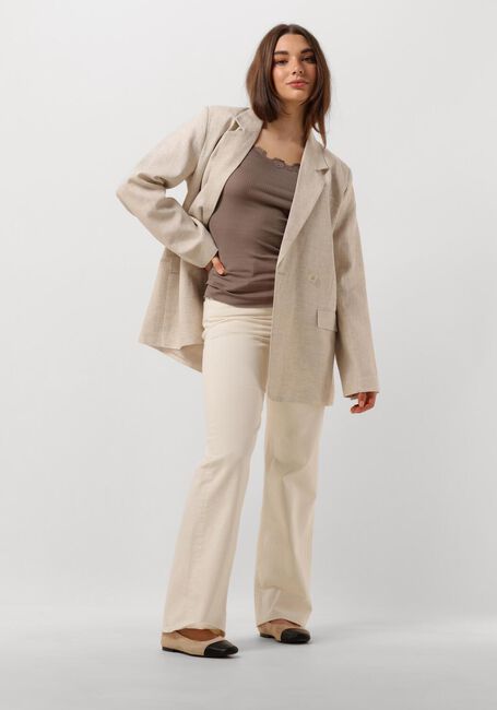 Bruine ROSEMUNDE Top SILK TOP W/ LACE - large