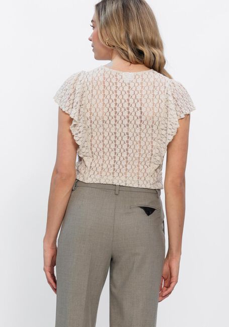Beige DANTE6 Top VIEV LACE VOLANT TOP - large