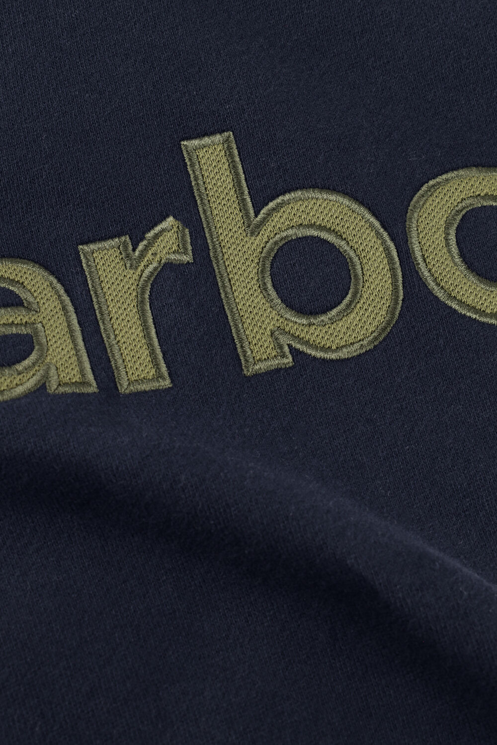 Donkerblauwe BARBOUR Sweater PIQUE APPLIQUE CREW - large