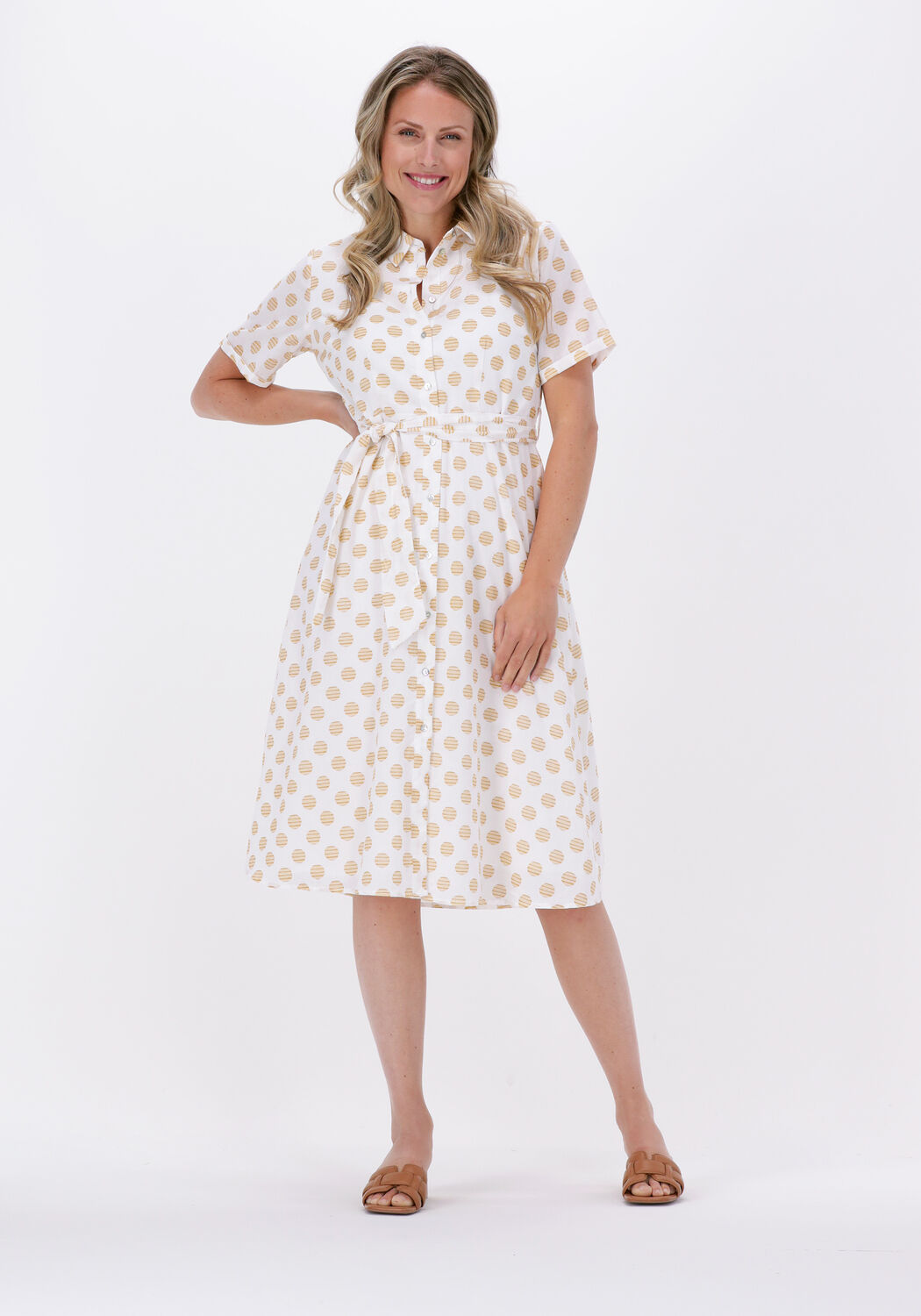 Gebroken wit OBJECT Midi jurk TAYLOR S S SHIRT DRESS Omoda