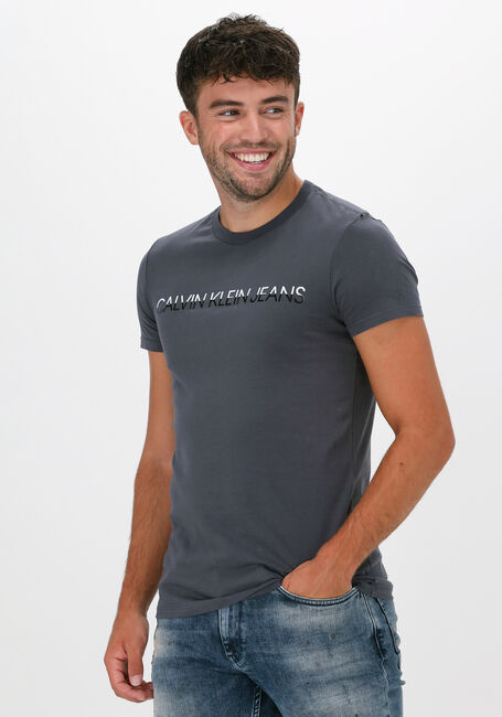 Grijze CALVIN KLEIN T-shirt MIXED INSTIT TECHNIQUE TEE - large
