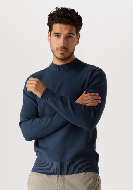 Blauwe DSTREZZED Trui FELL MOCK NECK - large