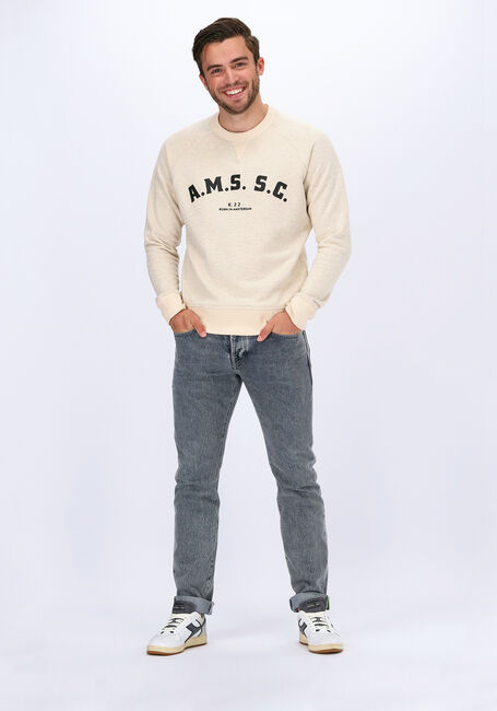 Ecru SCOTCH & SODA Sweater REVERSIBLE SWEAT WITH VARSITY - large