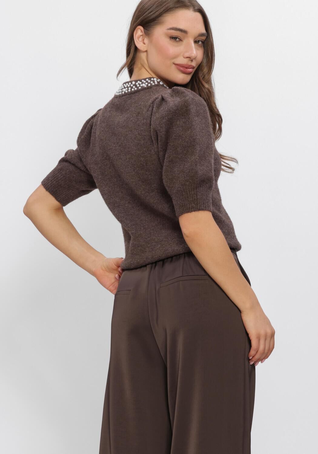 Bruine OMODA ATELIER Trui OM-DAHLIA X BO - large