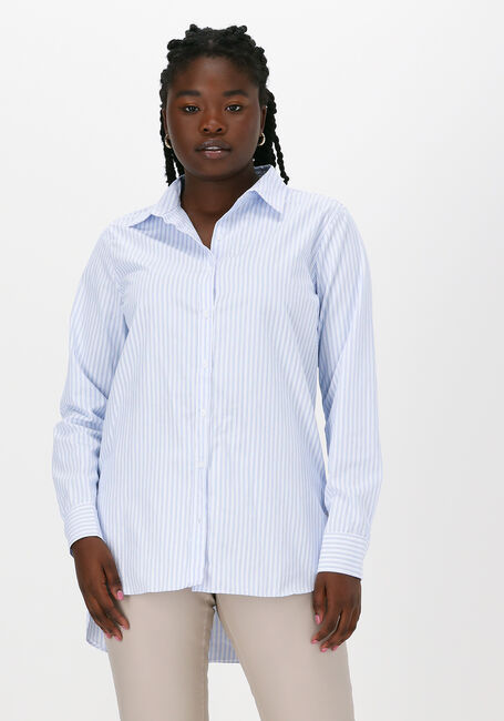 Blauwe NEO NOIR Blouses MARGIT DOUBLE STRIPE SHIRT - large