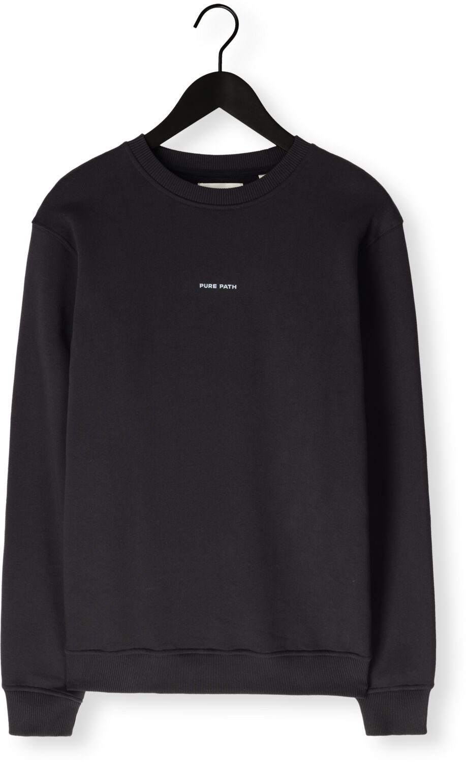 PURE PATH Heren Truien & Vesten Regular Fit Crewneck Ls Sweaters Donkerblauw