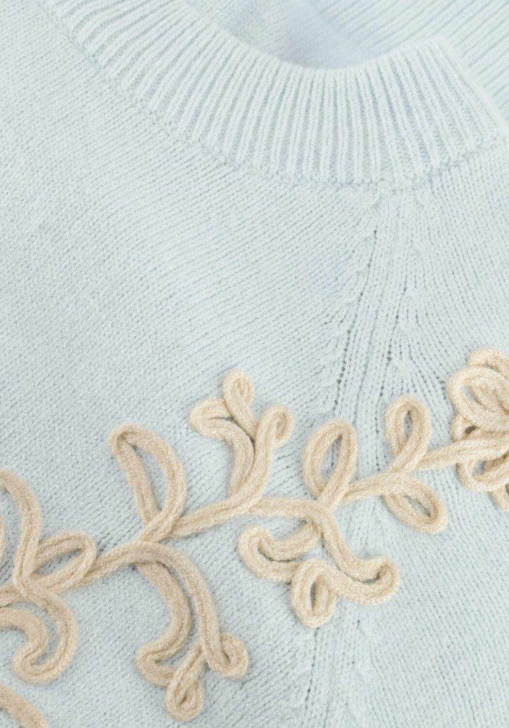 Lichtblauwe OBJECT Trui OBJLANEY RUBIN SS PULLOVER - large