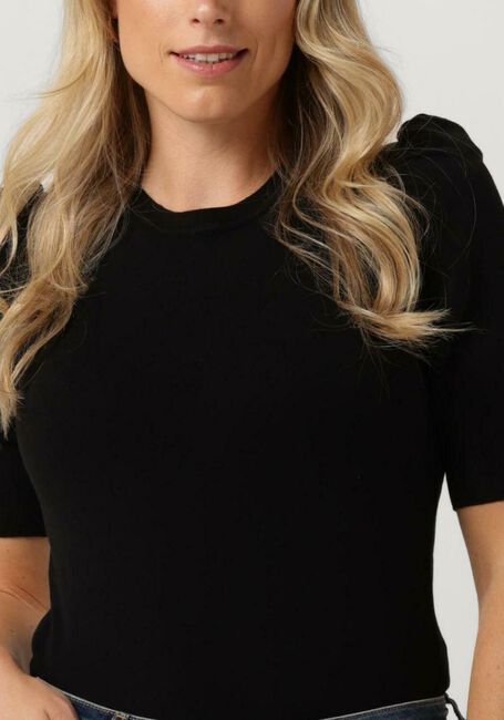 Zwarte SUMMUM Trui SHORT SLEEVE SWEATER BASIC KNIT - large