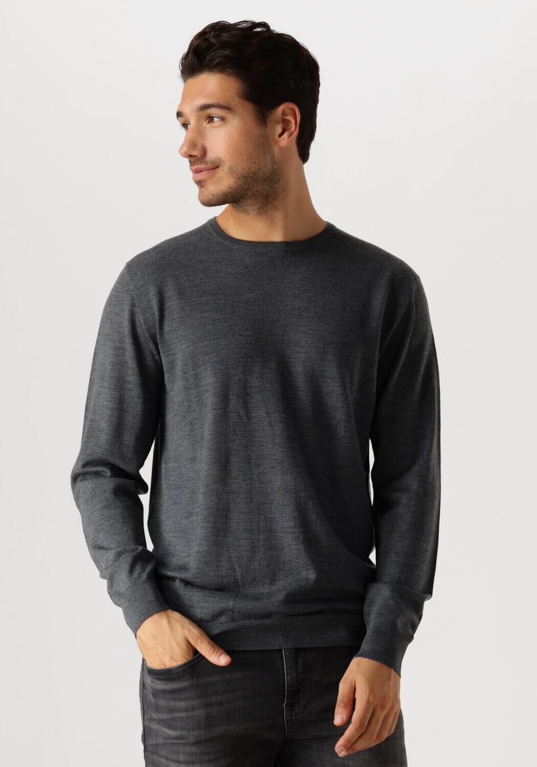 PROFUOMO Heren Truien & Vesten Pullover Crewneck Antraciet