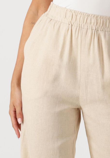 Beige Y.A.S. Pantalon YASFLAXY HW LINEN PANT NOOS - large