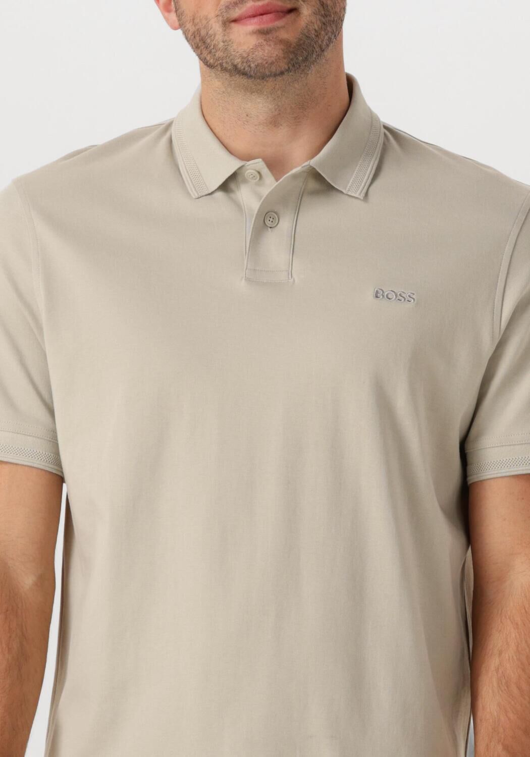 BOSS ORANGE Heren Polo's & T-shirts Pe_interlock Beige