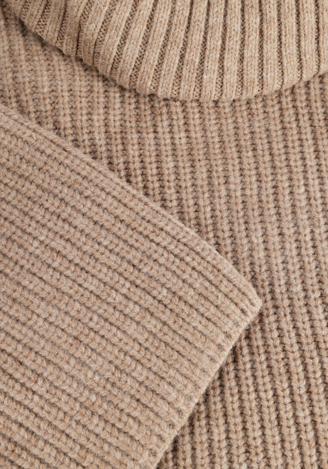 Bruine SELECTED WOMEN Trui SLFMARY LS LONG KNIT ROLL NECK - large