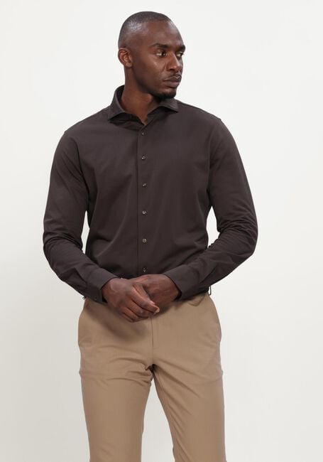 Bruine PROFUOMO Klassiek overhemd SHIRT X-CUTAWAY - large