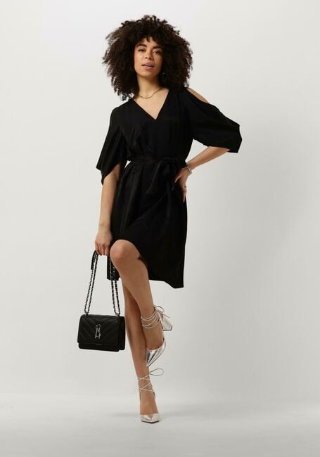 Zwarte LIU JO Mini jurk CREPE LEGGERO TP DRESS - large