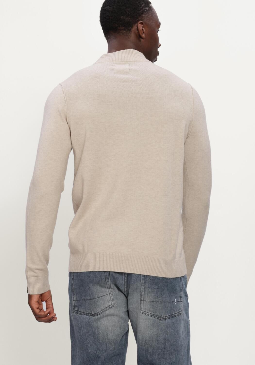 Beige BUTCHER OF BLUE Trui CLIFDEN MOCK - large