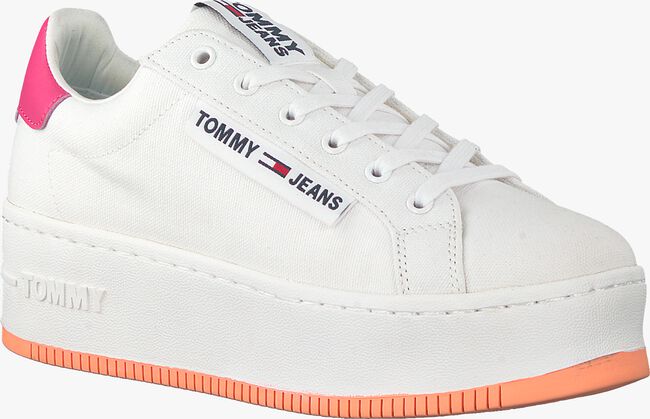 Witte TOMMY HILFIGER Lage sneakers OVERSIZED LABEL ICON - large