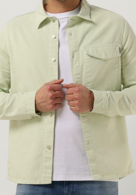 Groene PUREWHITE Overshirt TWILL OVERSHIRT WITH BIG POCKET AT CHEST - large