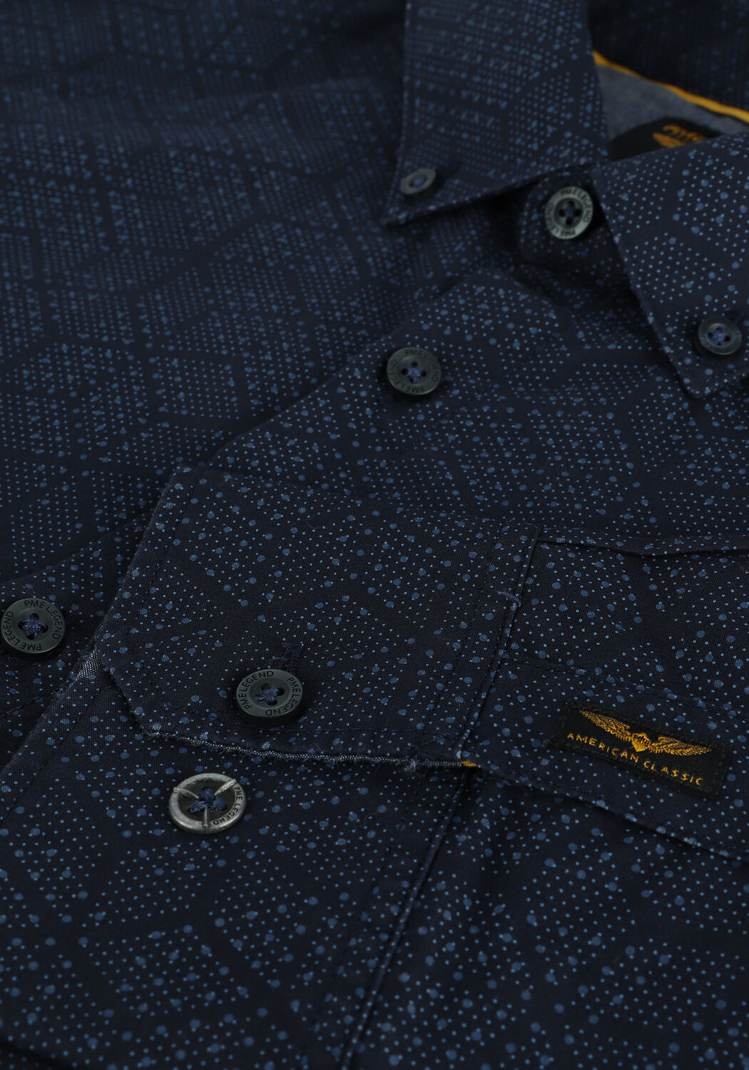 Donkerblauwe PME LEGEND Casual overhemd LONG SLEEVE SHIRT POPLIN WITH - large