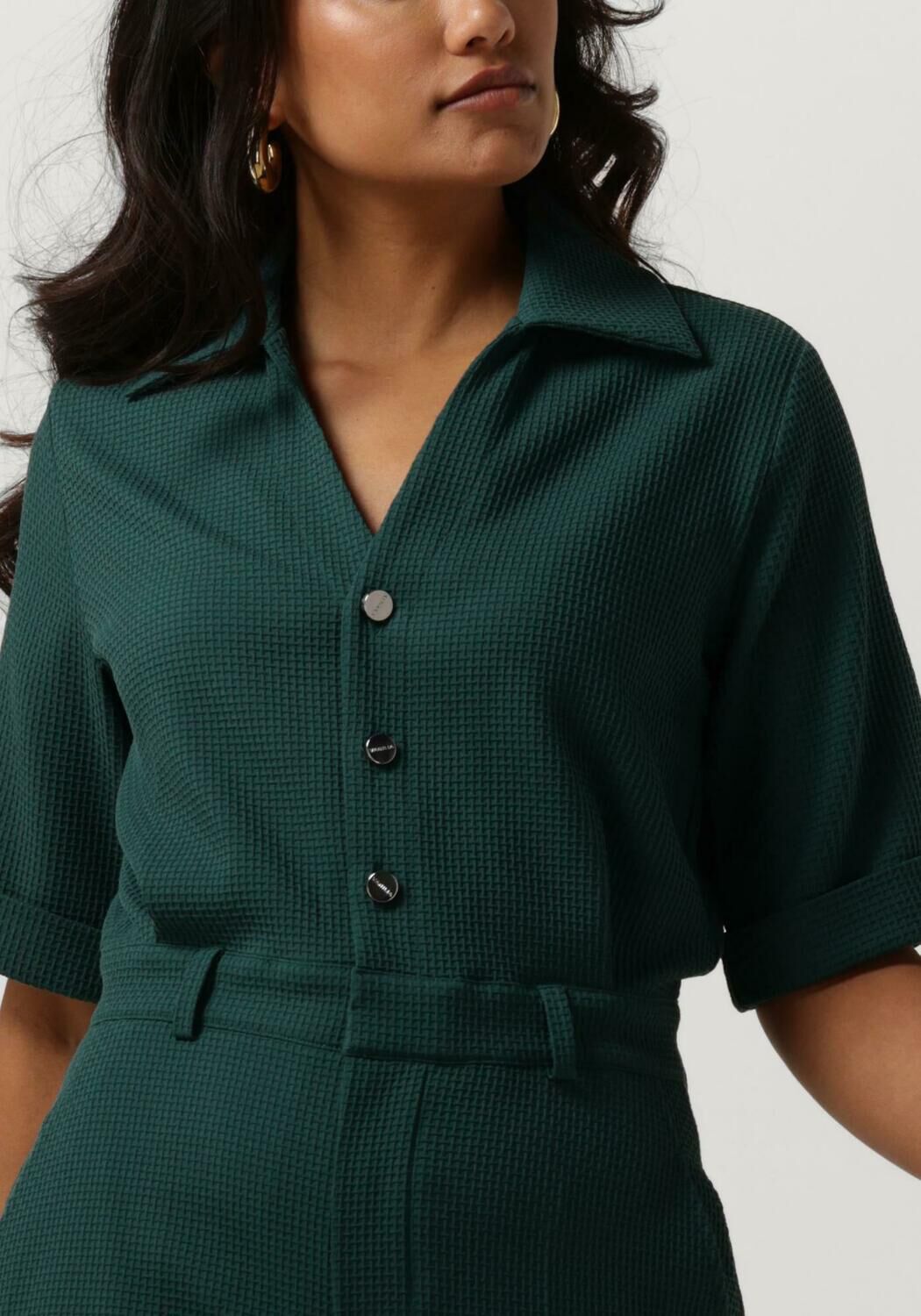 VANILIA Dames Jumpsuits Wafel Playsuit Groen