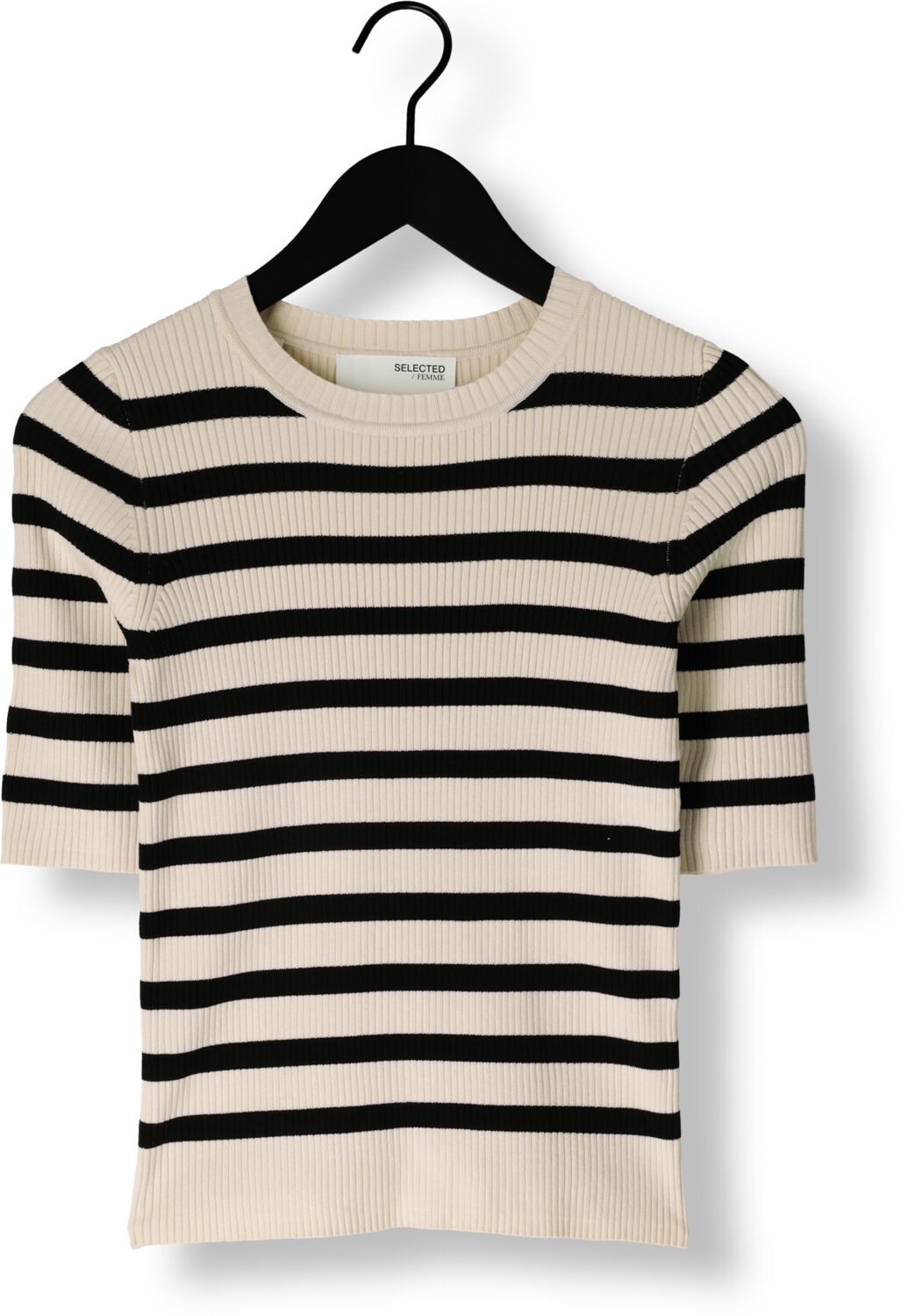 SELECTED FEMME Dames Tops & T-shirts Slfmali 2 4 Knit O-neck Ecru