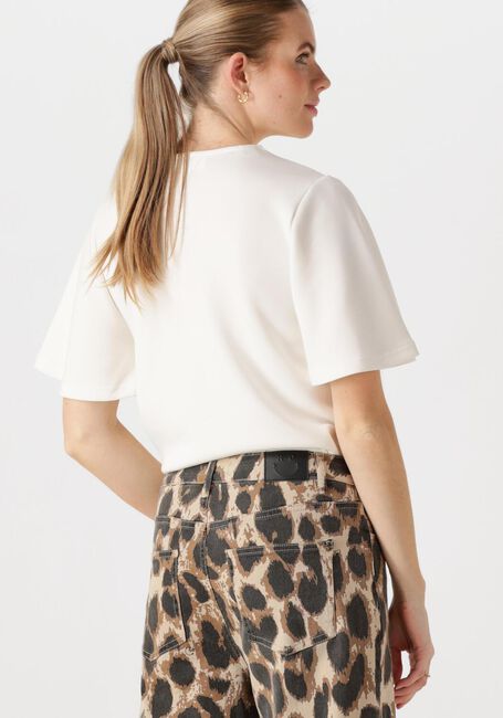 Witte SELECTED FEMME Top SLFTENNY SS V-NECK TOP - large