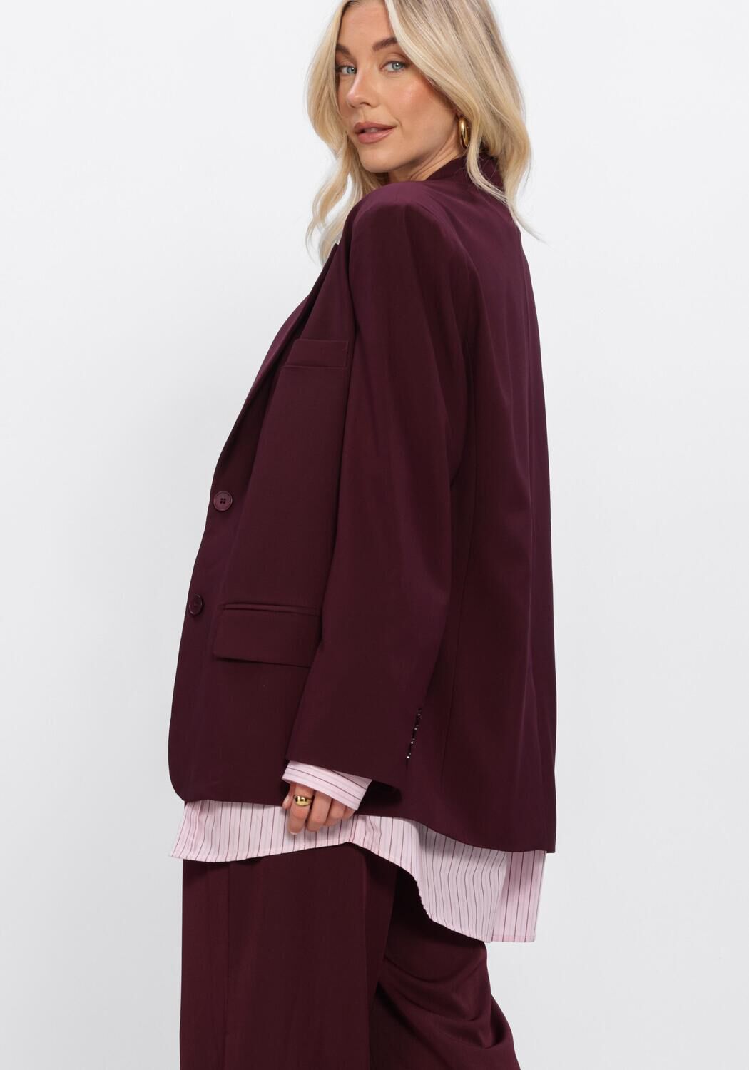 Bordeaux STUDIO AMAYA Blazer HAVEN BLAZER - large