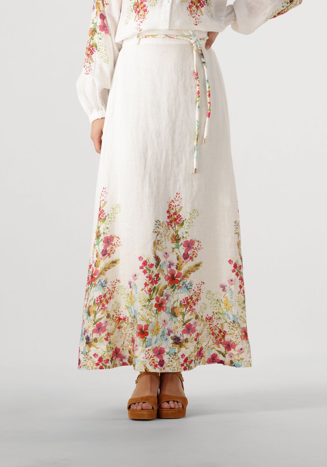 Dea Kudibal Elegante Larissa Midi Rok in Wit Multicolor Dames