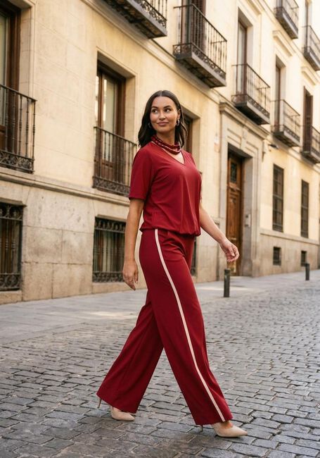 Rode STUDIO ANNELOES Wijde broek Levie trousers - large