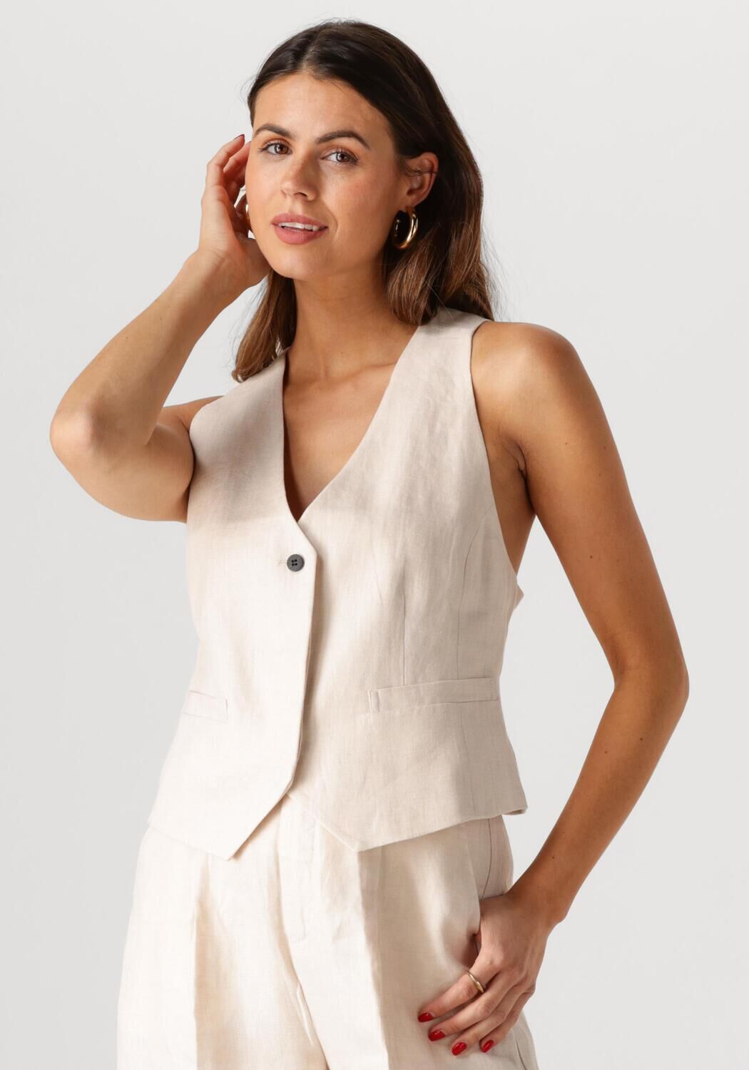 COPENHAGEN MUSE Dames Blazers Nature Waistcoat Gebroken Wit
