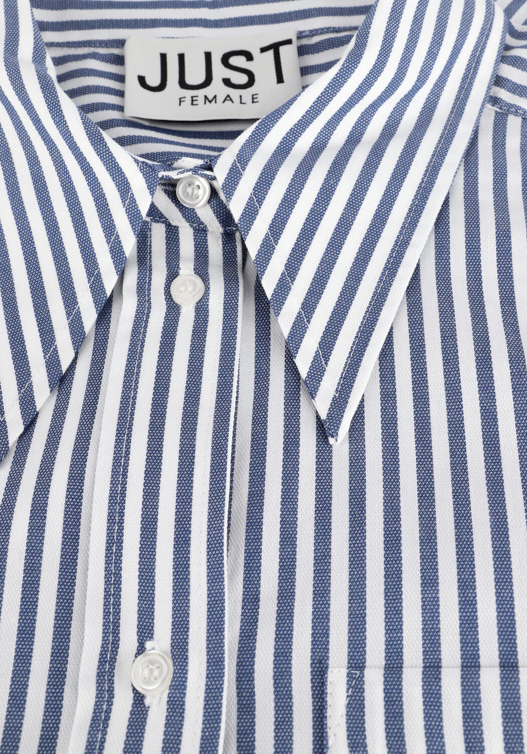 Blauwe JUST FEMALE Blouses CHOICE BOYFRIEND SHIRT - large