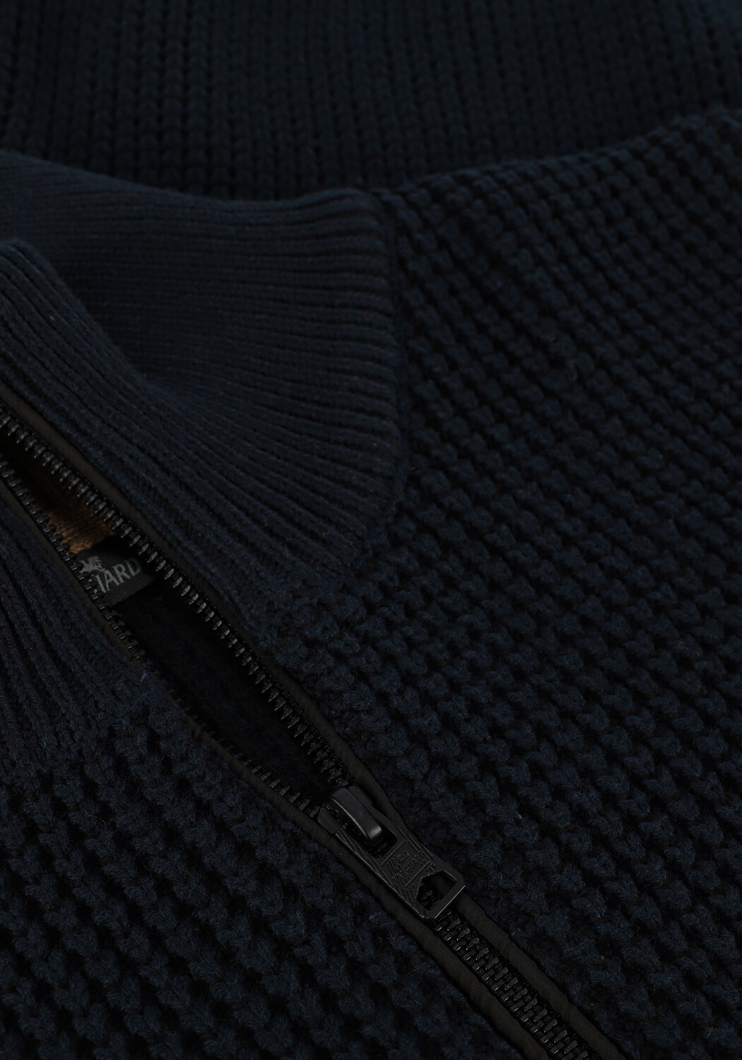 Donkerblauwe VANGUARD Trui HALF ZIP COLLAR COTTON ARCRYLI - large