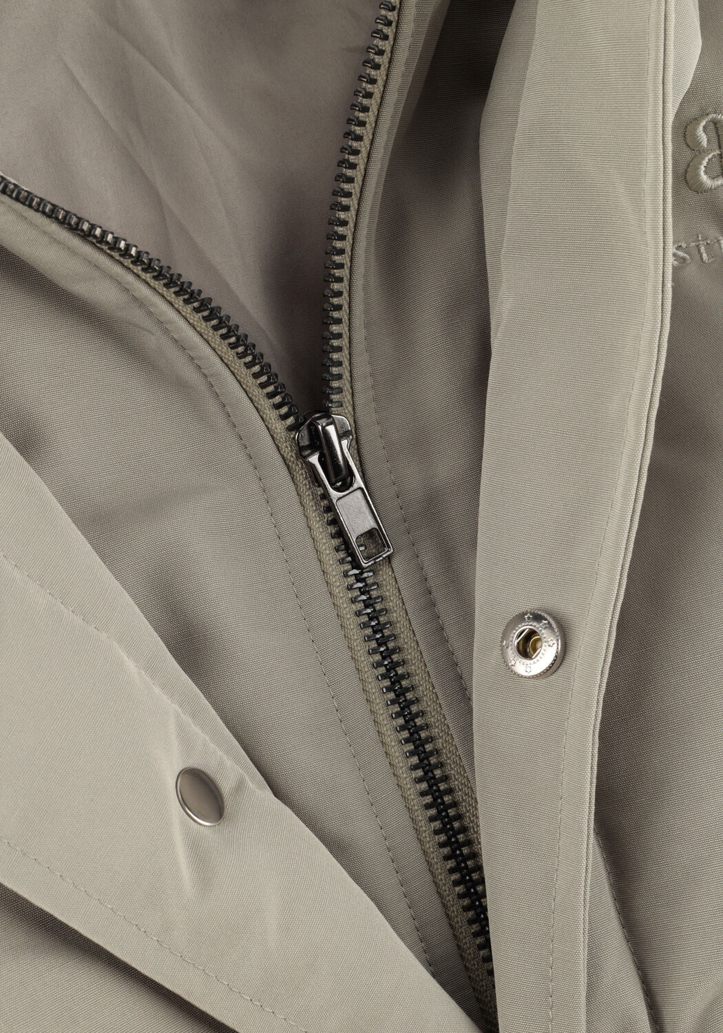 Lichtgrijze BAJE STUDIO Gewatteerde jas LOGAN - large