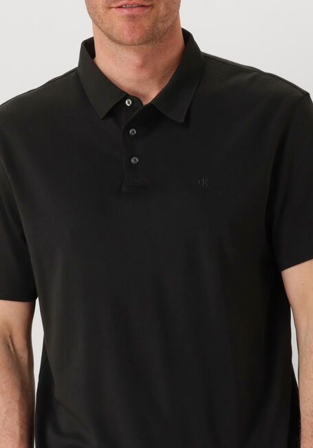 Zwarte CALVIN KLEIN Polo SS SUPIMA CHEST EMB - large