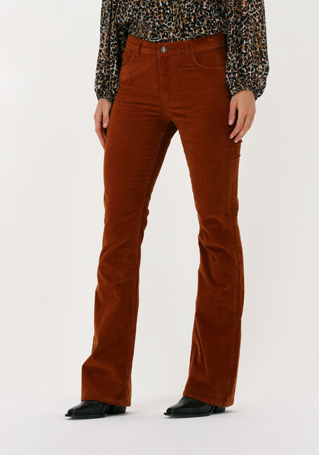Cognac FABIENNE CHAPOT Flared broek EVA CURDUROY FLARE TROUSERS - large