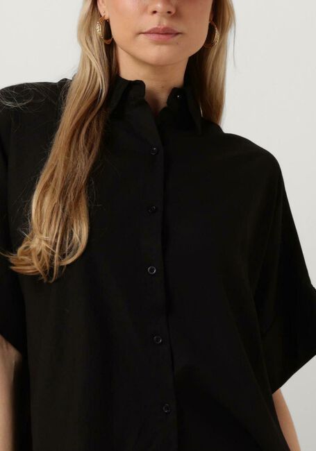 Zwarte ALIX THE LABEL Blouses LADIES WOVEN LINEN OVERSIZED BLOUSE - large