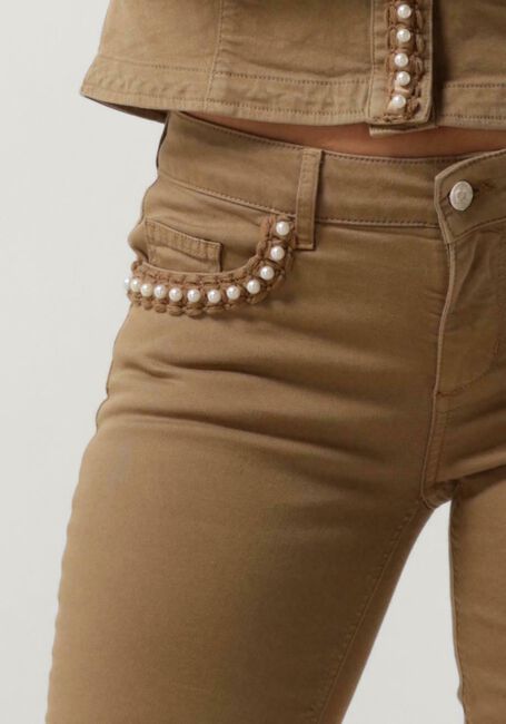 Beige LIU JO Chino DRILL STRETCH MIX PANTS - large