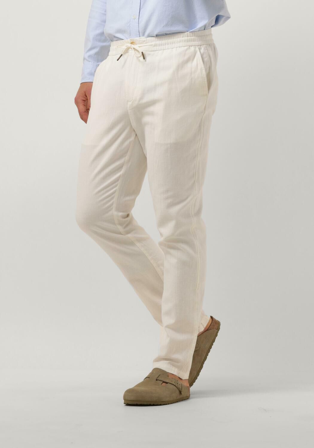 Scotch & Soda Heren Broeken Warren Straight Fit Twill Jogger White Heren