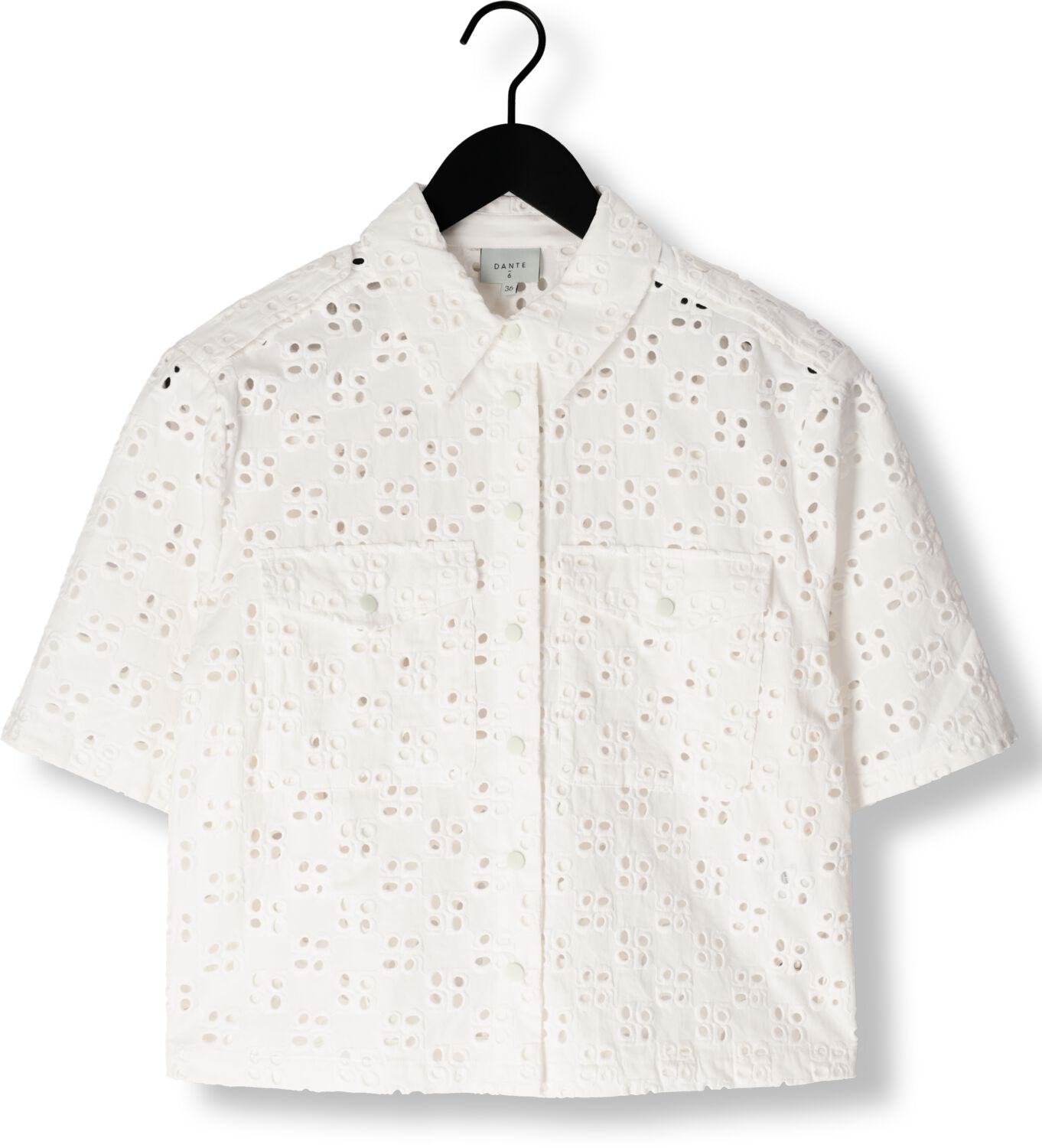 DANTE6 Dames Blouses Toddy Broderie Anglaise Shirt Wit