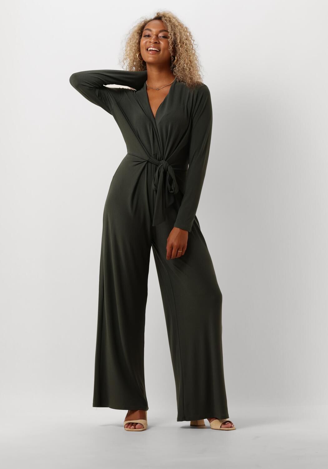Freebird Elegante Jersey Crepe Jumpsuit Green Dames