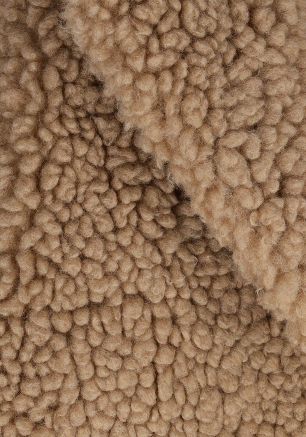 Taupe BEAUMONT Teddy jas REVERSIBLE CURLY LAMMY COAT - large