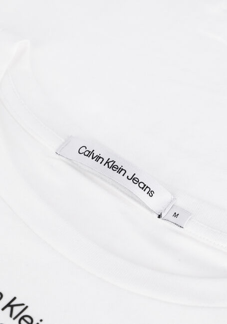 Witte CALVIN KLEIN T-shirt STACKED LOGO TIGHT TEE - large